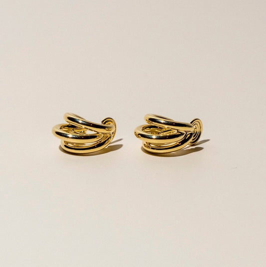 Triple hoop earrings/clip-on earrings