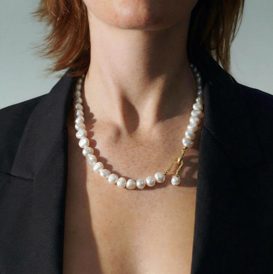 Natural baroque pearl necklace