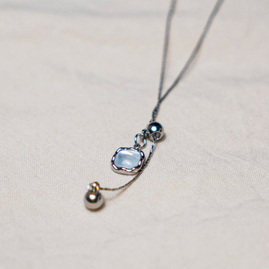 Light blue pendant necklace